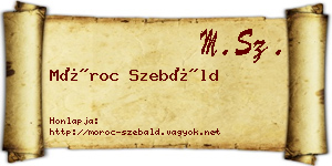 Móroc Szebáld névjegykártya